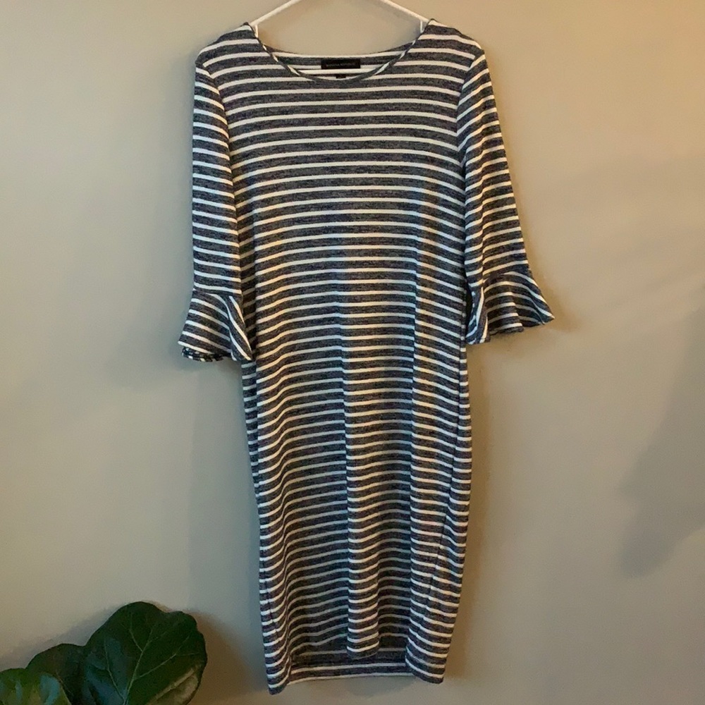 Knee length sweater dress